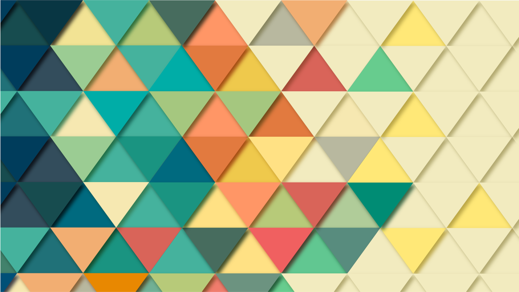 LearnOnline Self-study Mathematics Foundation IGCSE Wallpaper of triangle shapes in various colours