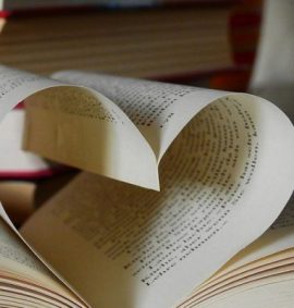LearnOnline Self-study IGCSE English Literature - book with heart shape made out of the pages