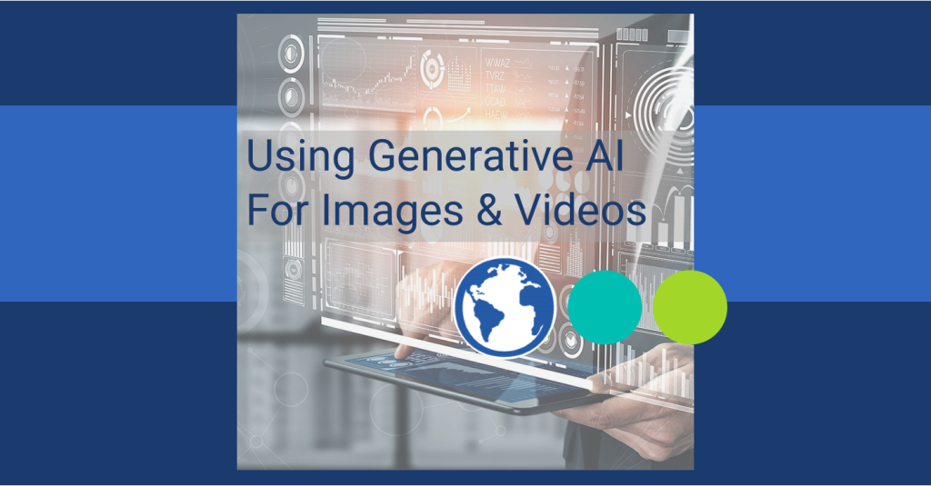 "Using Generative AI for Images and Videos" See through futuristic computer screen