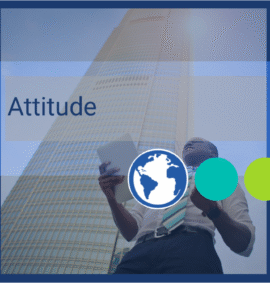 "Attitude" young adult underneath business tower looking successful
